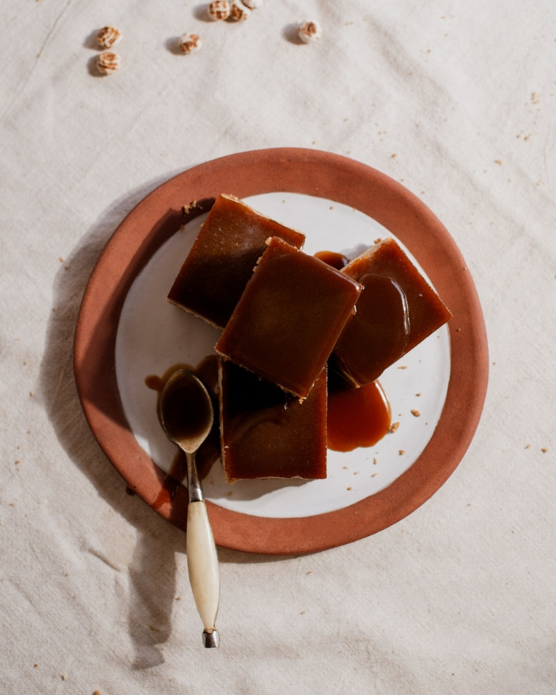 Miso Caramel Tahini & Tigernut Cheesecake Bar