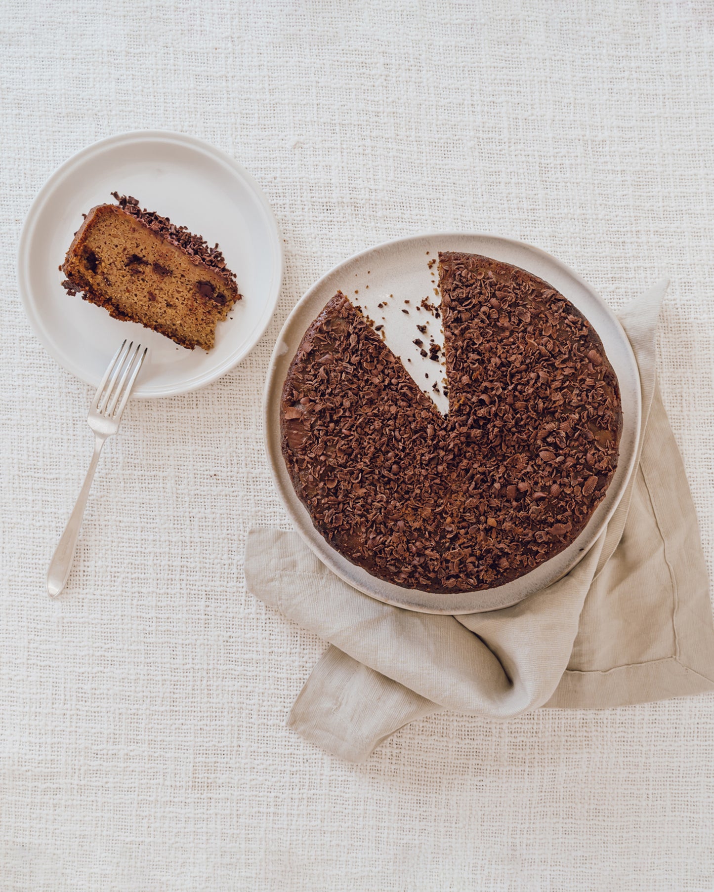 Pear, Almond, Chocolate & Polenta Cake