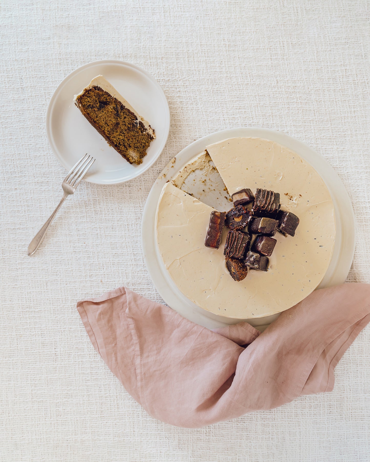 Carrot, Kale & Cinnamon Cake with Creamed Cottage Cheese Icing