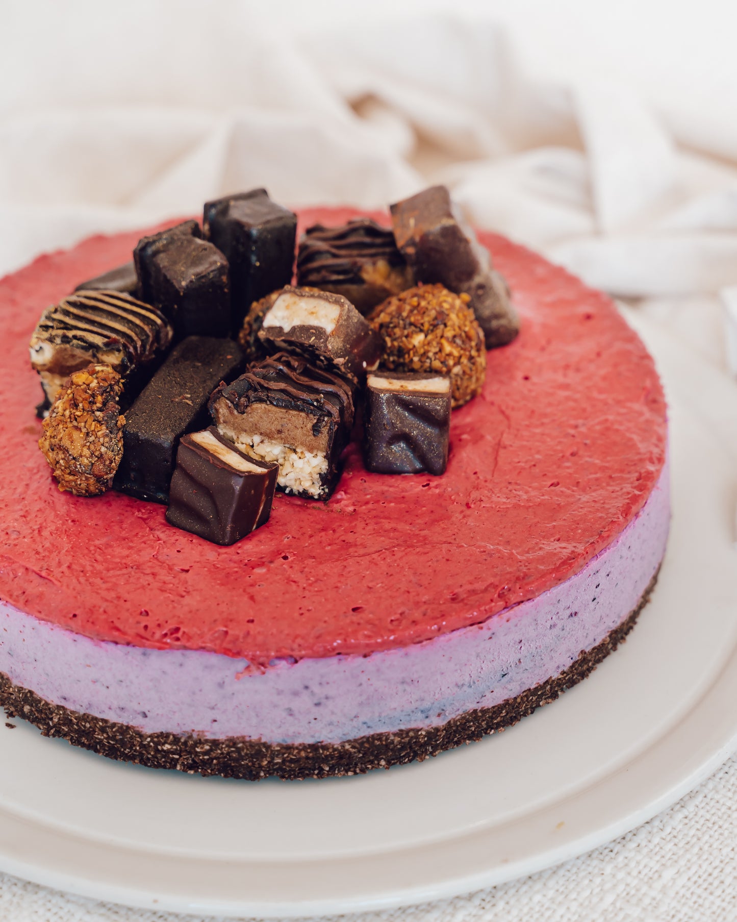 Raw Vegan Mixed Berry Cheesecake