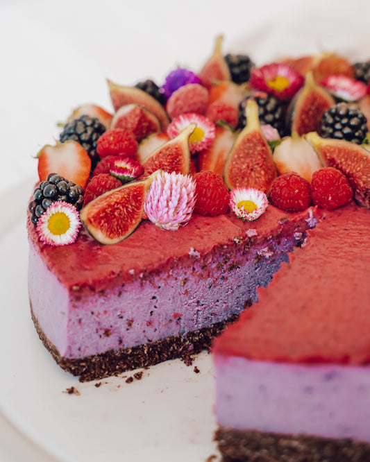 Raw Vegan Mixed Berry Cheesecake