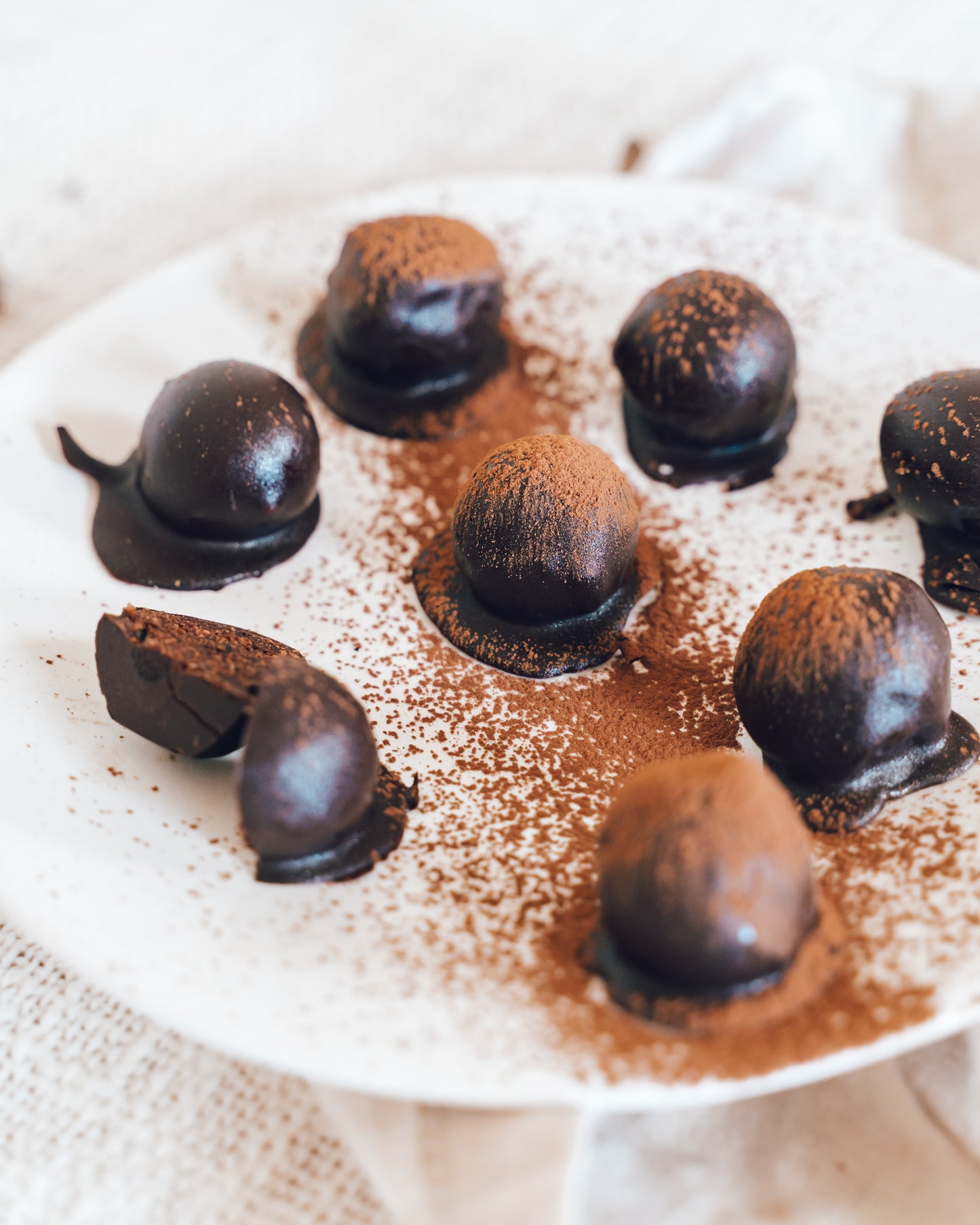 Ginger, Cayenne & Dark Chocolate Truffles