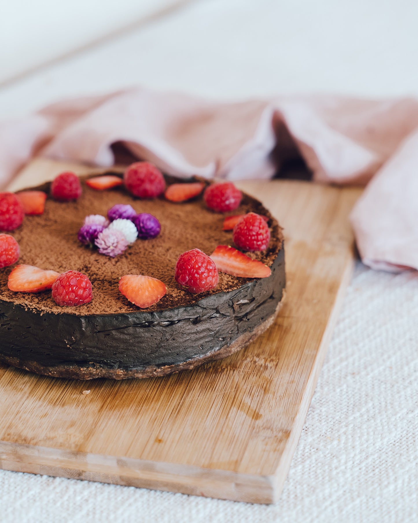 Raw Vegan Dark Chocolate Cake