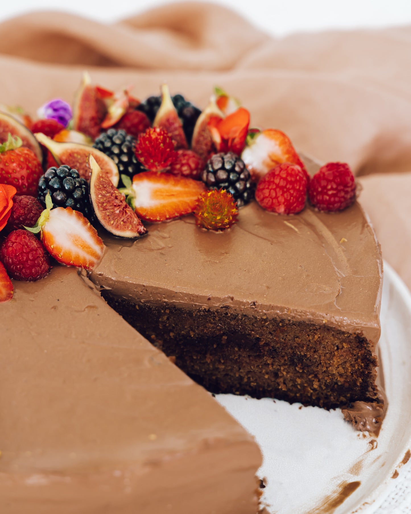 Beetroot & Dark Chocolate Cake with Chocolate Kefir Icing