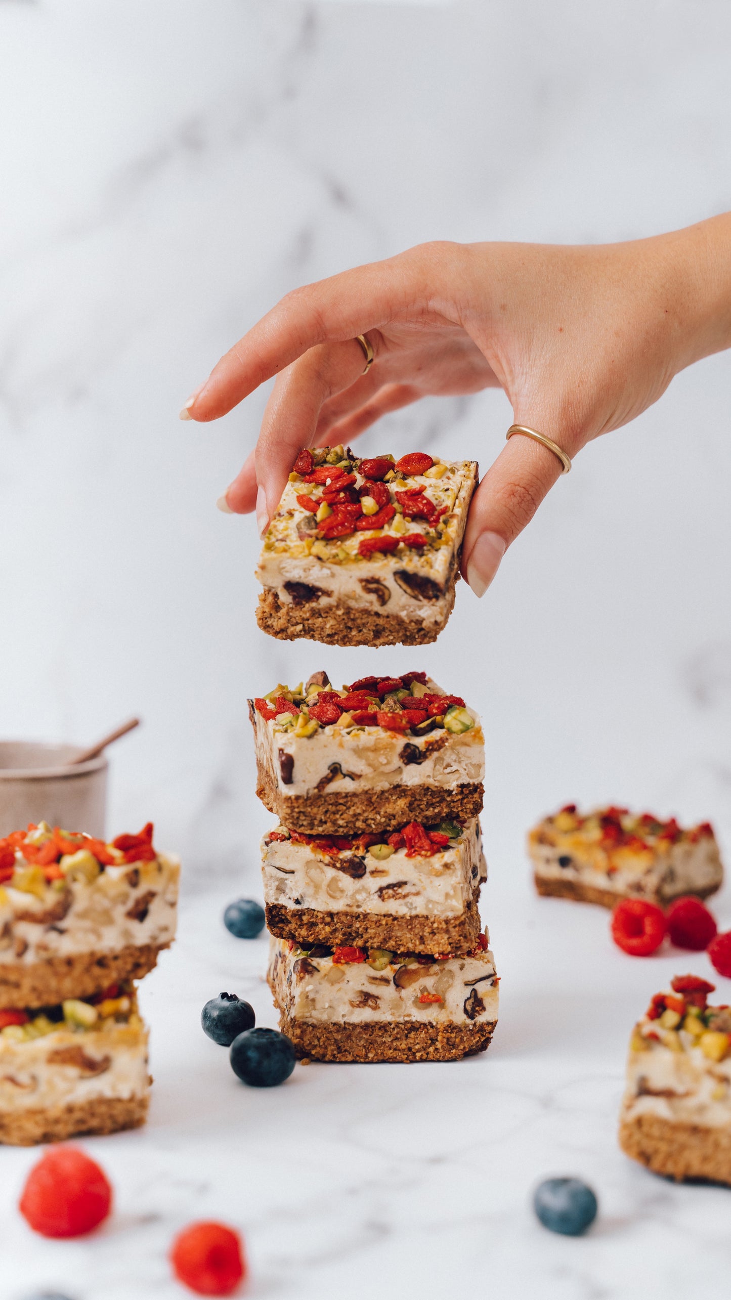 White Chocolate, Pistachio, Figs & Walnuts Shortbread