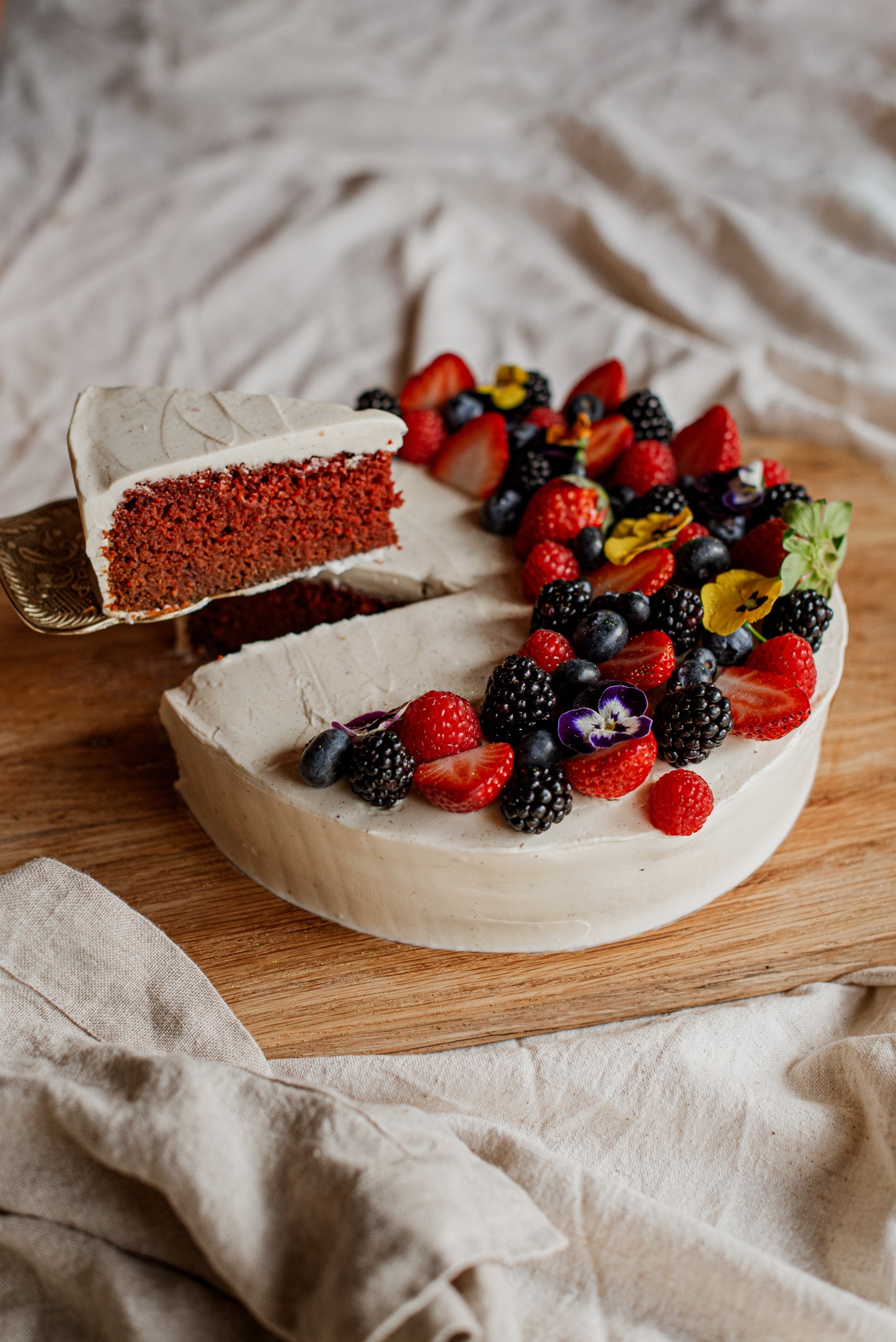 Beetroot Cake with Creamed Cottage Cheese Icing