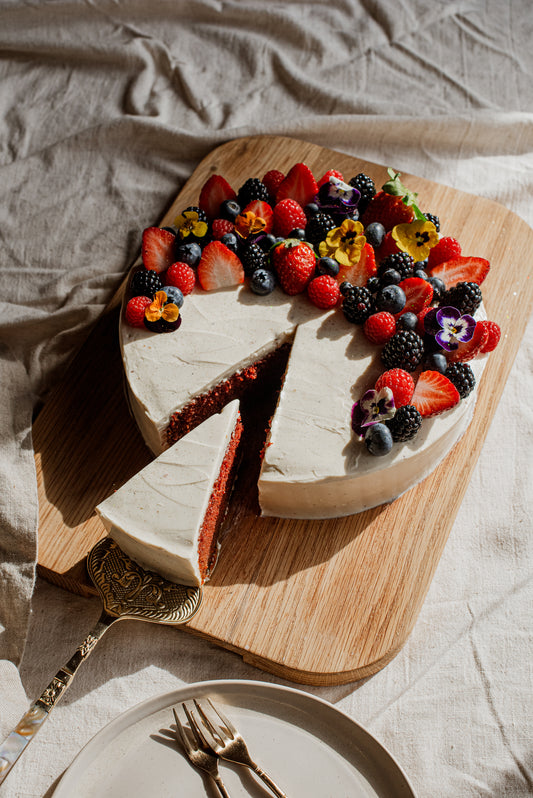 Beetroot Cake with Creamed Cottage Cheese Icing