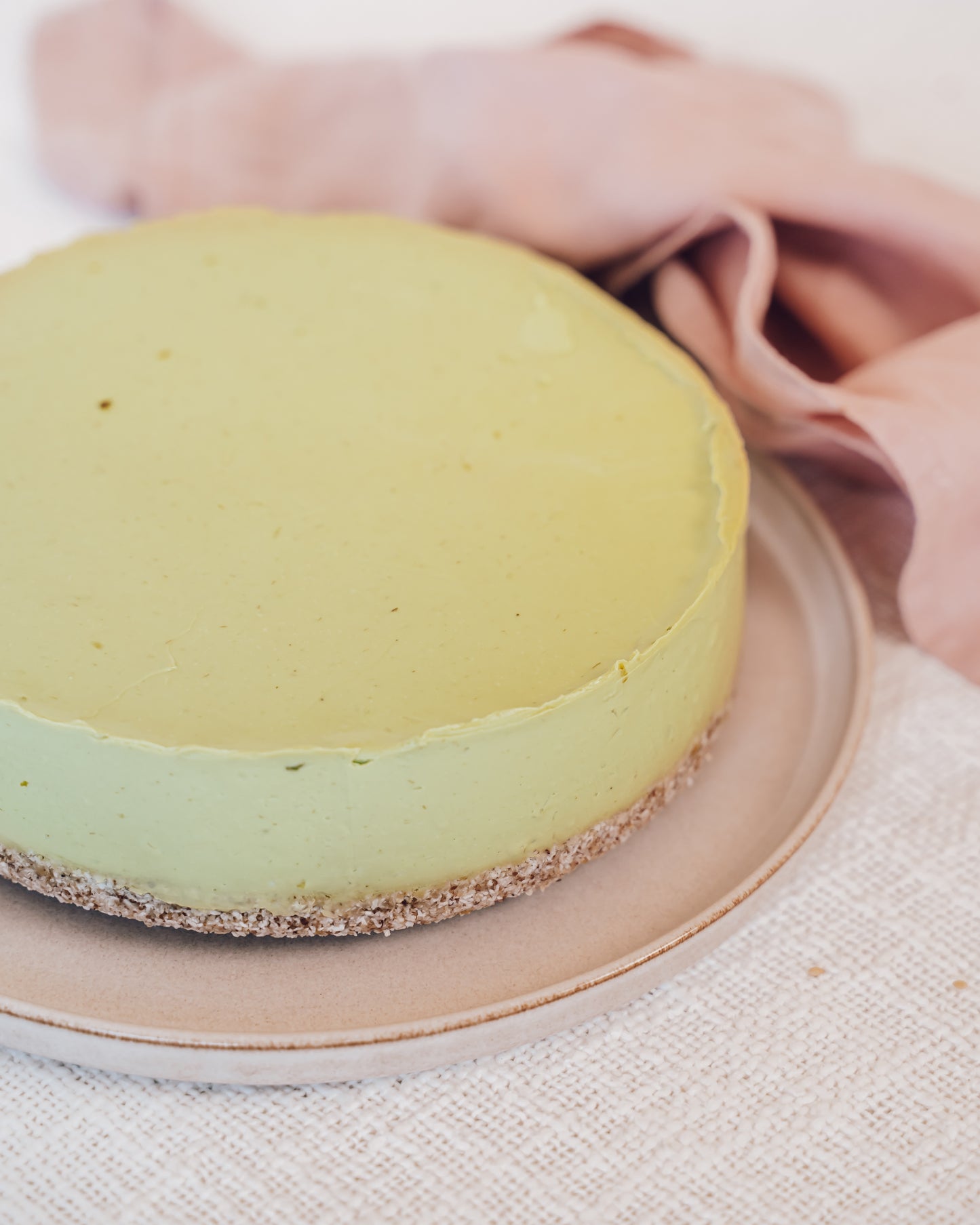 Raw Vegan Aloe & Lemon Mousse Cake