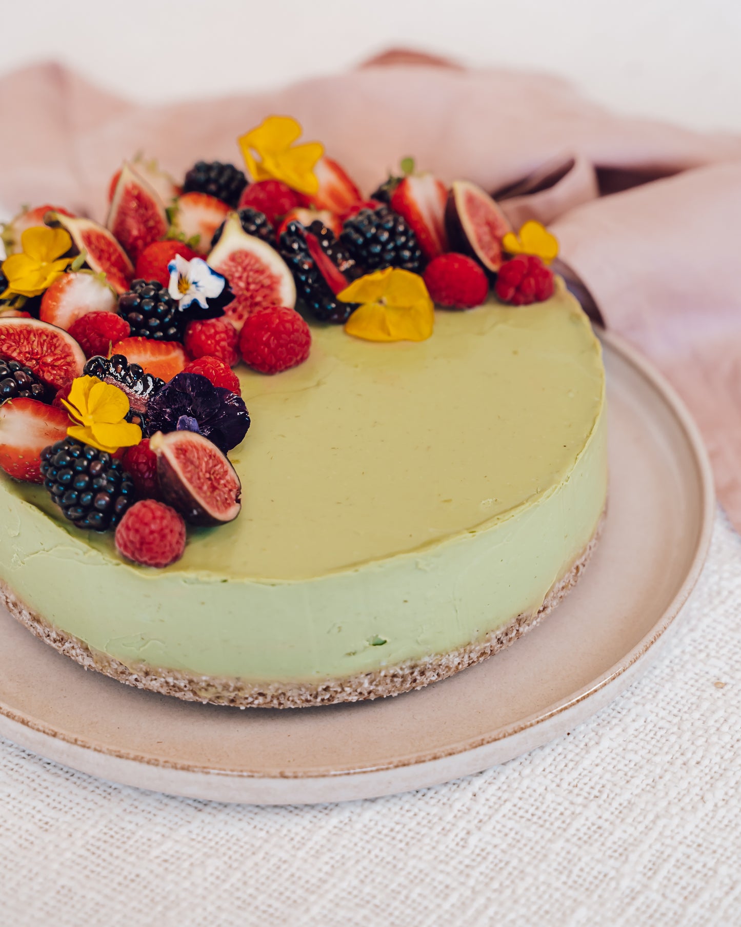 Raw Vegan Aloe & Lemon Mousse Cake