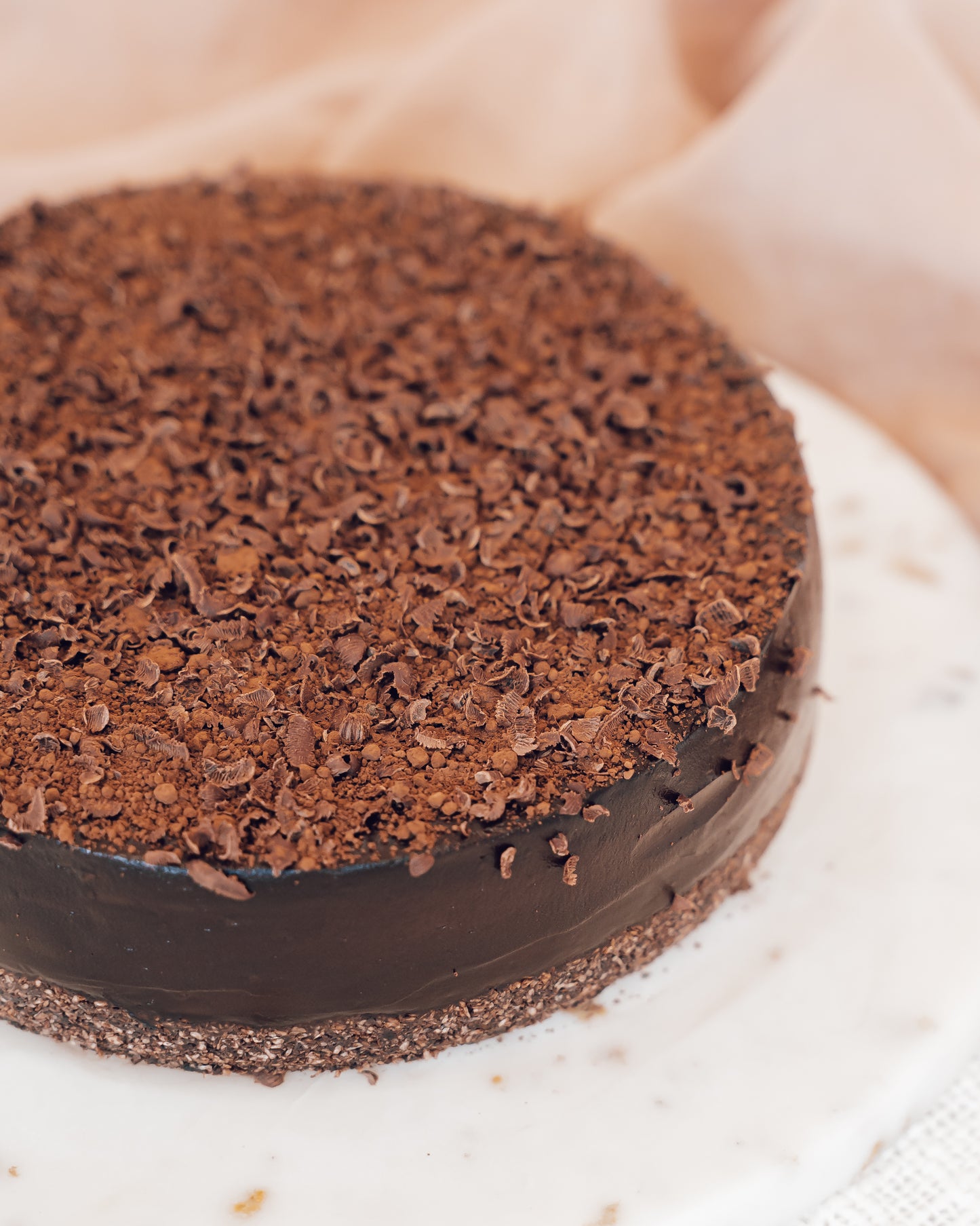 Raw Vegan Dark Chocolate Cake