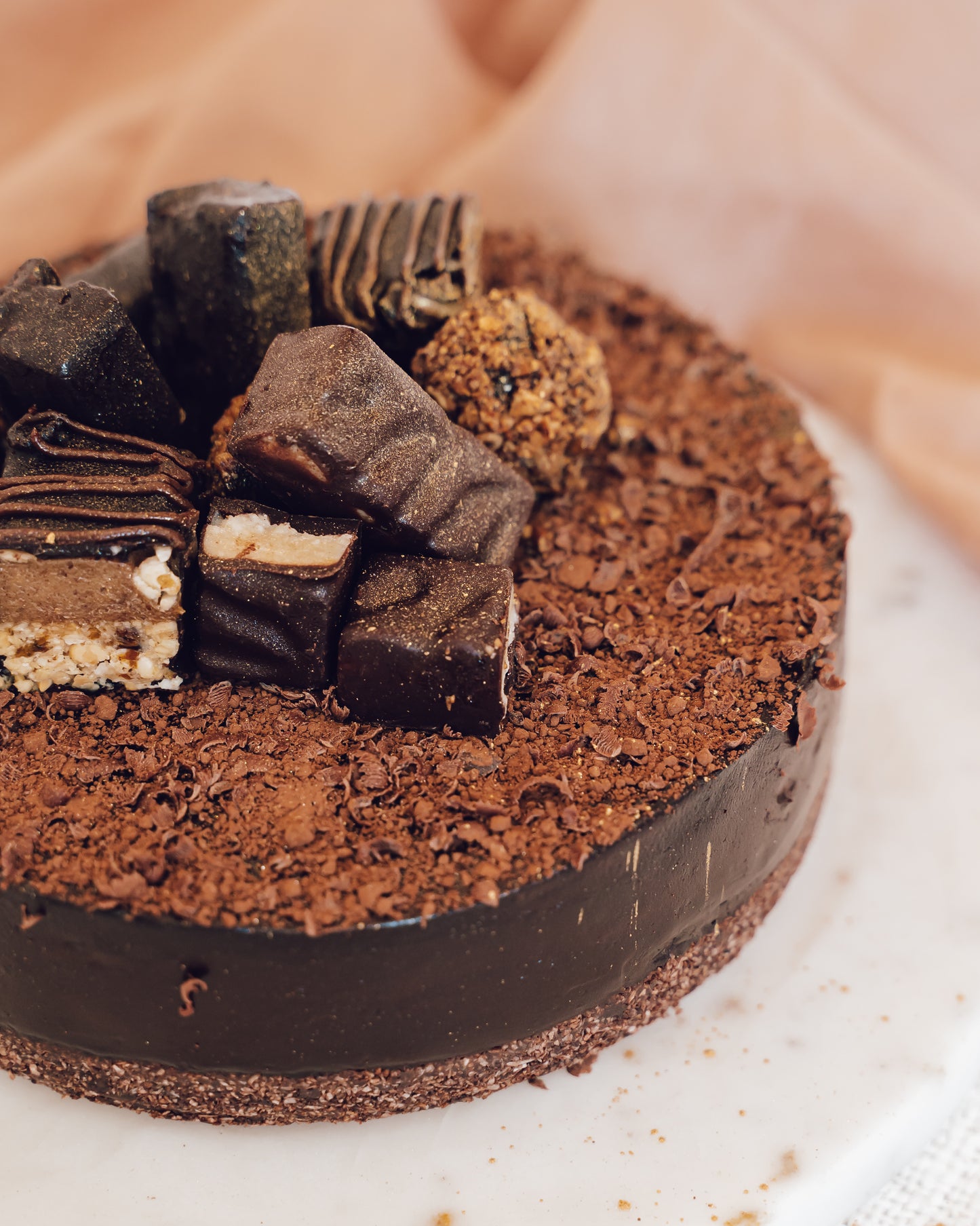 Raw Vegan Dark Chocolate Cake