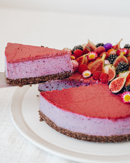 Raw Vegan Mixed Berry Cheesecake