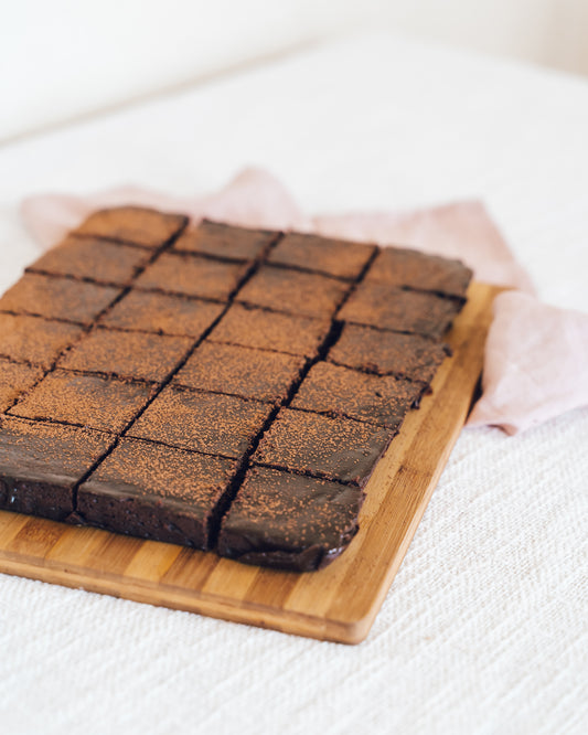 Dark Chocolate and Cardamom Ganache Brownies