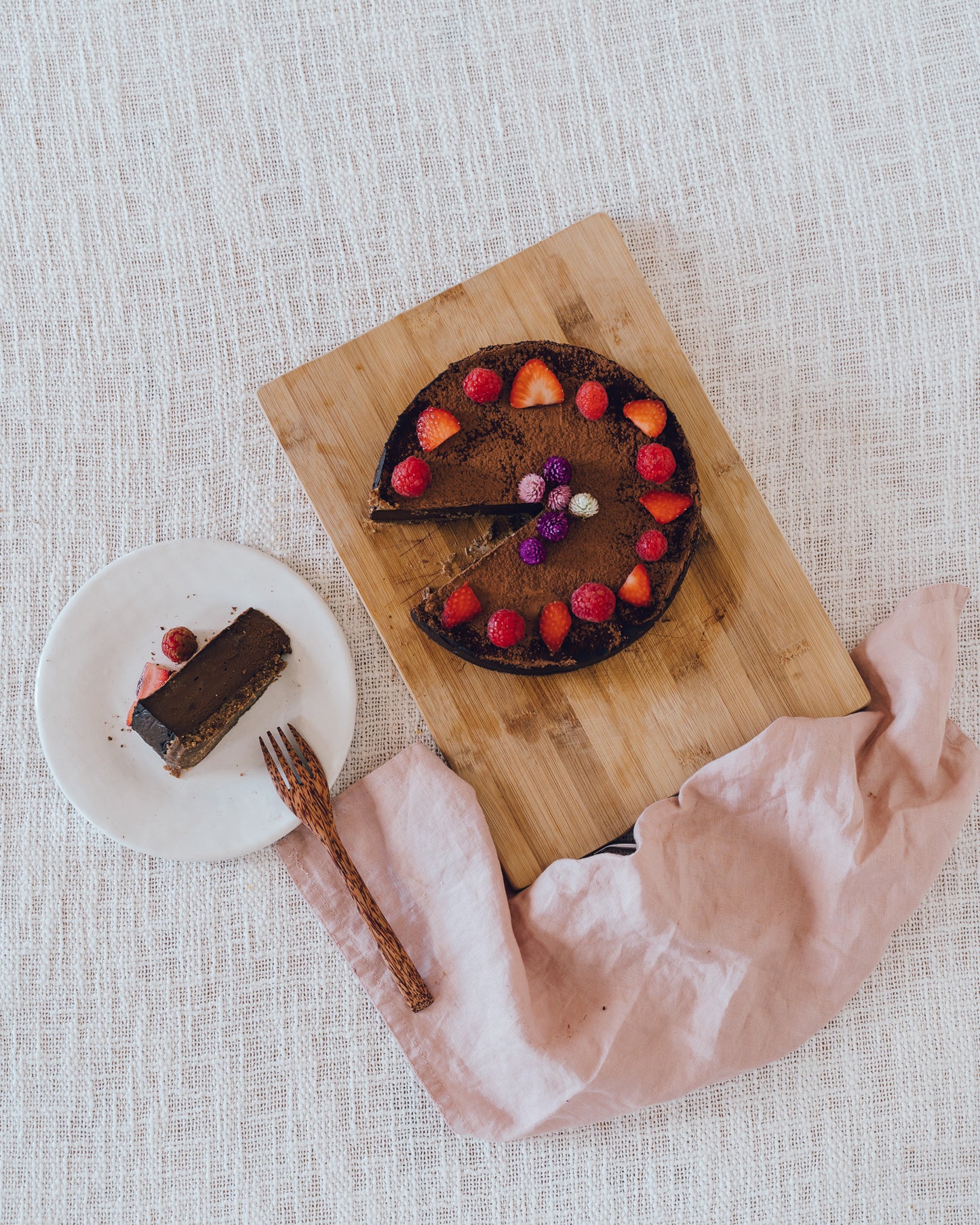 Raw Vegan Dark Chocolate Cake