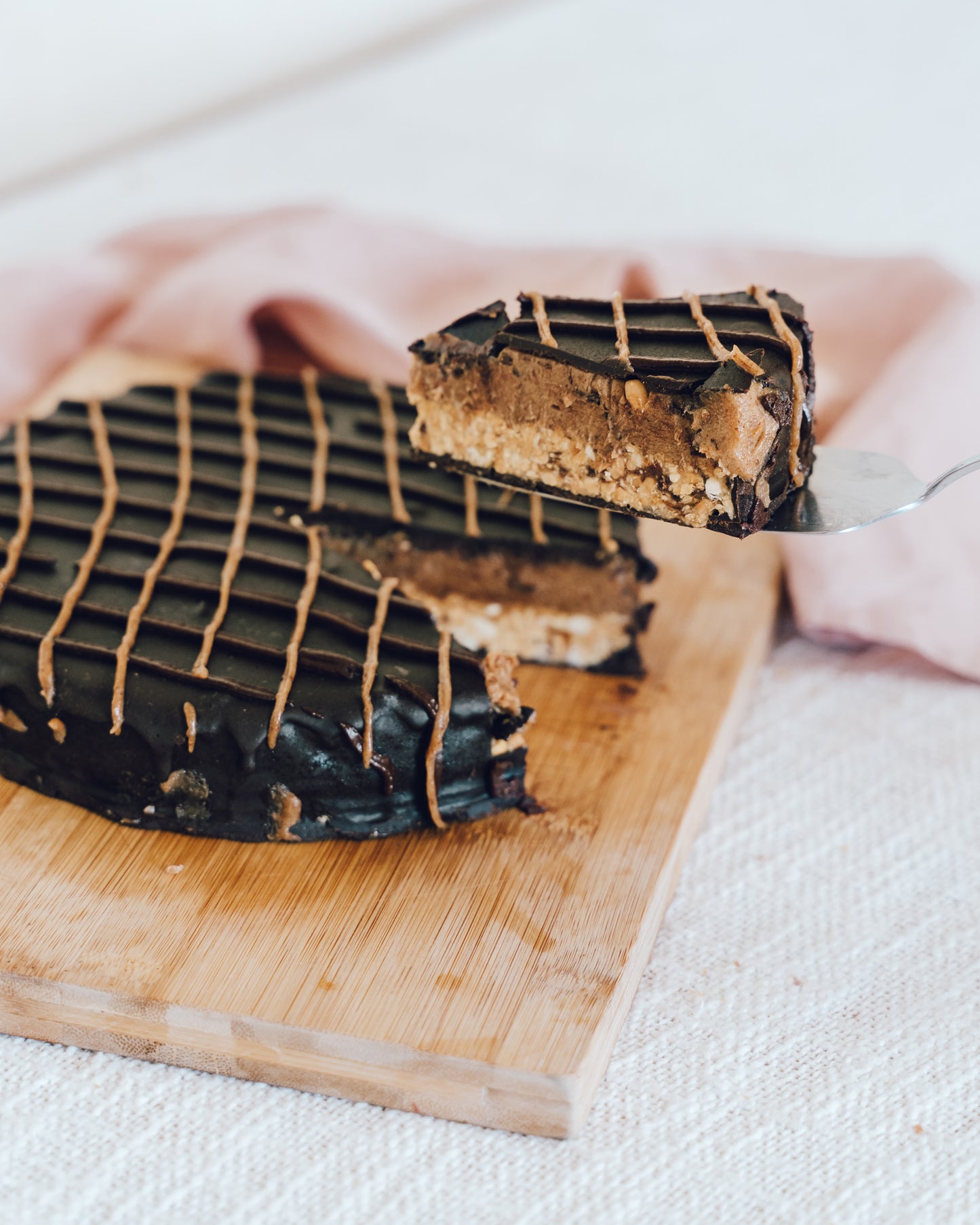 Raw Vegan Snickers Cake